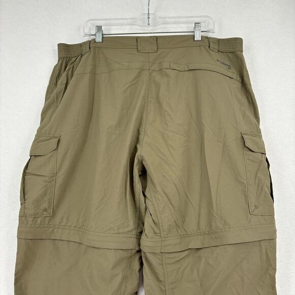 Columbia GRT Nylon Convertible Cargo Pants Lightweight Hiking Khaki Men's XXL - Picture 6 of 12